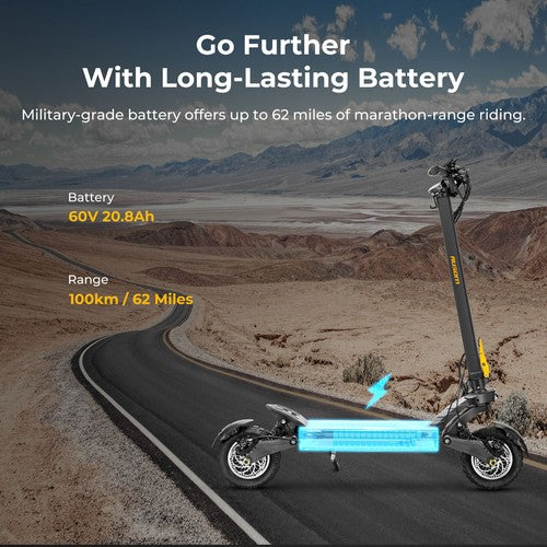 Ausom F1 Max Electric Scooter, 2*1400W Motor, 60V 20.8Ah Ausom F1 Max Electric Scooter, 2*1400W Motor, 60V 20.8Ah